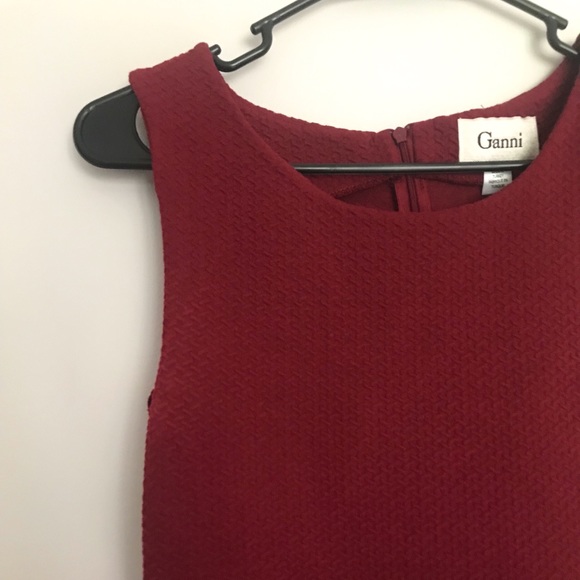 Anthropologie “Ganni” Noon & Night Wine Red Dress - Picture 3 of 10